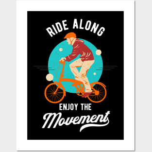 Ride Along Bicycle Cycling Cyclist Vintage Biker Posters and Art